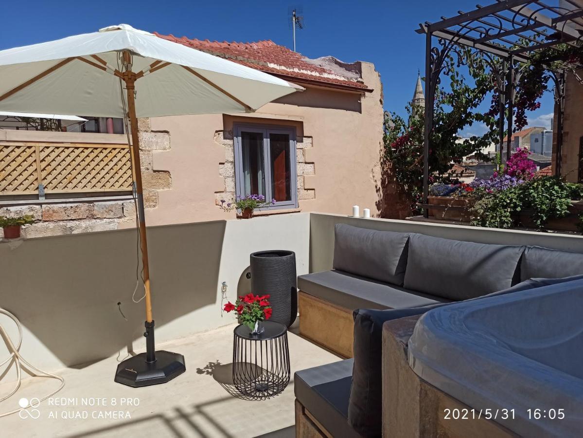 Casa Eva With Outdoor Heated Jacuzzi And Hamam Villa Chania  Bagian luar foto